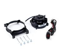 EXED® Parts - Ventola di raffreddamento per radiatore SPAL originale e kit di montaggio per BETA RR, con interruttore ON/OFF LED impermeabile, modello Dirt Bike dal 2020 al 2022 - Vestibilità perfetta