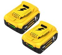 Exemoro 2 x 18 V 5,0 Ah DCB184 Batteria per Dewalt Batteria 18 V 5,0 Ah DCB184 DCB180 DCB181 DCB182 DCB200 DCB201 DCB201-2 DCB200-2 DCB204-2 Compatibile con gli elettroutensili