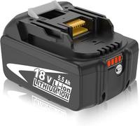 EXEMORO Batteria di ricambio2×18V 5,5Ah e caricatore BCL14181H 9,6V-18V Batteria compatibile con per Ryobi da 18 V. Ricambio per Ryobi P108 P189 P190