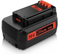 Exemoro per Black Decker 36V 2500mAh batteria di ricambio 2.5Ah BL2018 LBXR20 LBXR2020-OPE LB20 LBX20 BL2018-XJ 194205-3 194309-1 194204-5 196399-0 196673-6 LXT-400 (1 * 36V 2.5Ah batteria)