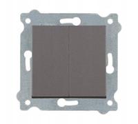 EXEN - Incasso Interruttore da Parete a Due Vie - Doppio Interruttore Luce da Muro On/Off - Mocha 2-Vie - All-in-One Compatibile con le Serie KARELL/ODAK/COMFORT - 211/15E