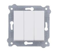 EXEN - Incasso Interruttore da Parete - Triplo Interruttore Luce da Muro On/Off Bianco 3-Vie - All-in-One Compatibile con le Serie KARELL/ODAK/COMFORT - 213/01E