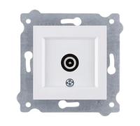 EXEN - Presa Antenna TV da Incasso Bianco con Filtro - 1 Modulo a Muro presa segnale TV - All-in-One Compatibile con le Serie KARELL/ODAK/COMFORT - 260/01E