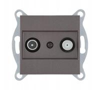 EXEN - Presa Combinata Antenna TV e SAT da Incasso Mocha - Presa Murale Combinata TV e Satellite - All-in-One Compatibile con le Serie KARELL/ODAK/COMFORT - 264/15E