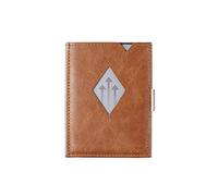 EXENTRI Multiwallet Portafogli tri-fold - Blocco RFID con clip di chiusura e borsa in acciaio inossidabile