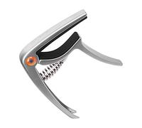 EXENXA Capotasto per Chitarra Acustica Morsetto per capotasto per Chitarra in Lega di Zinco con estrattore per Perno del Ponte (Color : Wood Grain, Size : One Size) (Silver One Size)