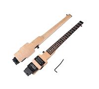 EXENXA Nuova Chitarra elettrica silenziosa da Viaggio Senza Testa per Chitarra? Sostituzione del Collo (Colore : Marrone) (Marrone)