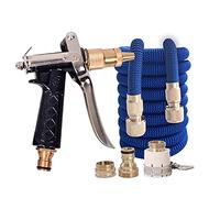 EXENXA Tubo da giardino 3 volte per acqua ad alta pressione per lavaggio auto, drenaggio automatico, risparmio di spazio, 7,5 m, 25 m, blu (3,5 m) (6,5 m)