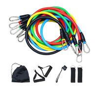 Exercise Bands - TPE Home Workout Set | ABS Resistancē Bands - Durable High Intensity Exercise Band for Home Gym Rehab Training with Handles Ankle Straps Door Anchoŗ & Carry Bag