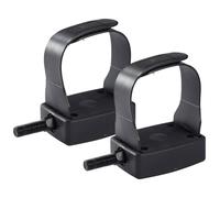 Exercise Bike Pedals, Home Bike Equipment, Pedals with Straps, Non-Slip Sturdy Material, Ideal for Gym Workout Tool Parts Cyclists Riders Bikers Use, Black Color, 1 Pair