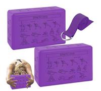 Exercise Block - 2 pezzi Foam Yoga Brick, Soft Portable Gym Block with Non Slip, Support Tool with Lightweight Design, for Startinner Women Adults Stretching Balance Flessity, Home Studio Gym