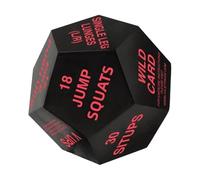 Exercise Dice - 12-Sided Fun Small Workout Cube Equipment | Gym Dice For Women, Men, Athletes, Squats, Home Fitness, Sports, Group Training, Family Exercise Game, Classroom Activity, Office Break Chal