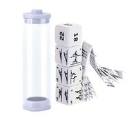 Exercise Dice (6-Sided) - Game for Group Fitness & Exercise Classes - Includes Push Ups, Squats, Lunges, Jumping Jacks, Crunches & Wildcard (Includes Carrying Bag)