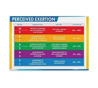 Exercise Effort Scale RPE Chart Rate of Perceived Exertion Poster Training Intensity Guide for Running Cycling Home Gym Wall Decor(Framed,12X18inch(30X45cm))