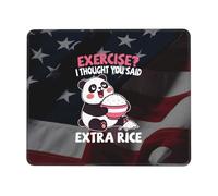 Exercise I Thought You Said Extra Rice Tappetino Mouse Portatile Mousepad Confortevole Tappetini per Il Mouse per Gioco Casa Lavoro 25X30Cm