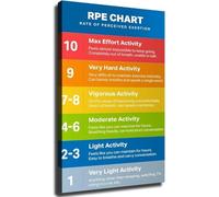 Exercise Intensity Guide Poster Pair - RPE Scale Canvas Wall Art Set - Fitness Training Decor for Home Gym and Workout Space(Framed,12x18inch(30x45cm))
