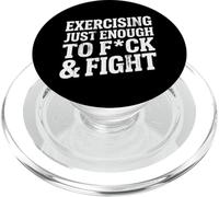 Exercising Enough To F And Fight Funny Fitness Funny Workout PopSockets PopGrip per MagSafe