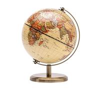 Exerz 14 cm Mappamondo Antico mappa in inglese vintage Bronze metallo Arc