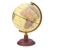 EXERZ 20 cm Mappamondo Antico base in legno Decorativo mappamondo