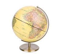 Exerz 30 cm Mappamondo Antico con bronzato metallo Arc e base vintage Look | vintage colore moderno mappa casa ufficio Library Classroom geografia apprendimento viaggio Décor e Thoughtful Ideas