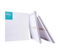 EXERZ 50x60cm Tele Intelaiate 4pz per Pittura per Artisti/Spessore 1.7cm 280GSM/ Tele Prestirate 100% Cotone/Prive di acidi/Bianca/Grana media - Per Dipingere, ad Acrilici, Pittura ad Olio