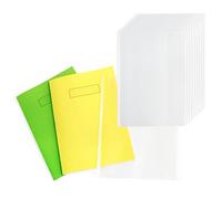 EXERZ A5 Copertina per Quaderno 10pz, Trasparente Resistente all'Acqua - Giacche Protettive Slip On per Notebook, Custodia in PP - Straordinaria Solida e Forte