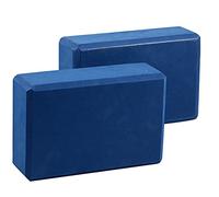 Exerz Blocchi Yoga 2 Pezzi - di Yoga e Pilates Ad Alta densità Comodi mattoncini in Schiuma Fitness, Antiscivolo - Leggero e Adatto ai Viaggi. (Nero)