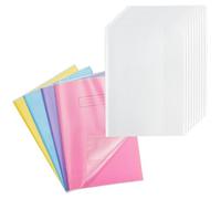 EXERZ Copertina trasparente per quaderni, formato A4, 10 pezzi, resistente all'acqua, antiscivolo, per quaderni, copertina per libri, in polipropilene (A4 x 10)
