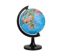 Exerz Mappamondo 14 cm Mappa Italiana Base Nera per Scuola e Ufficio