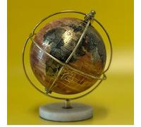 Exerz Mappamondo Antico 13cm - Mappa inglese - base in marmo
