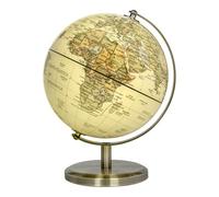 Exerz Mappamondo Antico 14cm Mappa Italiana Supporto Metallo Bronzo