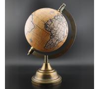 EXERZ Mappamondo Antico Rosa 13cm Chiaro Con Base In Metallo