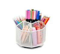 Exerz organizer da scrivania 360 girevole portapenne 5 scomparti
