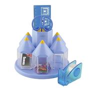 Exerz Organizer da scrivania blue, portaoggetti con 5 scompartimenti per accessori