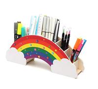 Exerz Portapenne/Organizer Da Scrivania Arcobaleno Adesivi A Stella, Creativi Fai Da Te Decorazione, In Ordine, Forniture Per Ufficio, Cancelleria Per Studenti, Conservazione