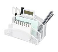 Exerz rete organizer da scrivania 3 ripiani 4 scomparto metallo portapenne