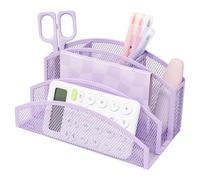 Exerz rete organizer da scrivania 3 ripiani 4 scomparto portapenne viola