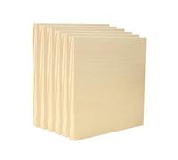 EXERZ Tavole per Pittura in Legno 15,2x15,2cm - Confezione da 6 - Pannelli Quadrati in Legno per Pittura Acrilica, ad Olio e Tecniche Miste - Tavole per Artigianato Liscie per Artisti, Bambini e