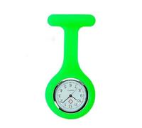 Exeton - Spilla da taschino per infermieri, orologio da donna, design per controllo delle infezioni, industria sanitaria, infermieri, orologio in silicone, Verde, Moderno