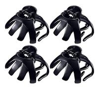 EXFEA 4 pezzi di grande grip polpo clip per capelli ragno artiglio polpo artiglio per capelli spessi (8,5 cm, nero) (nero 8,5 cm)