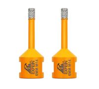 EXFEIN - Punta diamantata, 6 mm, 2 pezzi, 6 mm, con filettatura M14, per foratura a secco in porcellana, granito, marmo