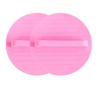Exfoliating Body Scrubber Mitt 2 Pack, Gentle Silicone for Bath (Pink*2) | Soft Silicone Design With Flexible Texture For Easy Cleaning And Comfortable Exfoliating Use
