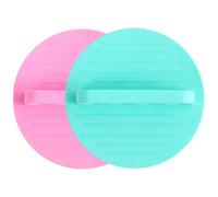 Exfoliating Body Scrubber Mitt 2 Pack, Gentle Silicone for Bath (Pink+Blue) | Soft Silicone Design With Flexible Texture For Easy Cleaning And Comfortable Exfoliating Use