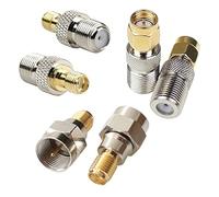exgoofit Adattatore coassiale da tipo F a SMA maschio femmina coassiale, 2 set, 6 pezzi