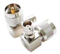 exgoofit PL259 - Adattatore jack UHF maschio a BNC femmina ad angolo retto 90 gradi adattatore radio PL259 RF coassiale cavo connettore (confezione da 2)