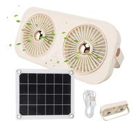 Exhaust Fan - 20 Watt Solar Panel, Greenhouse Ventilation System, Compact Weatherproof Circulation, Camping Garage Attic Outdoor Restroom Cooling, Consistent Well Maintained Air Supply
