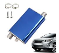 Exhaust Muffler Silencer, Stainless Steel Noise Reducer, Aluminum Alloy Air Heater Accessory, Anti-Rust Build, Universals Fit Design for Parking Truck Auto Air Heater System, 165mm Silver Black Blue