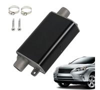 Exhaust Muffler Silencer, Stainless Steel Noise Reducer, Aluminum Alloy Air Heater Accessory, Anti-Rust Build, Universals Fit Design for Parking Truck Auto Air Heater System, 165mm Silver Black Blue