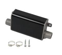 Exhaust Muffler Silencer, Stainless Steel Noise Reducer, Aluminum Alloy Air Heater Accessory, Silve, Black, Blue, Quiet Performance Pipe for Automotive, Truck, Parking, Vehicle Exhaust System