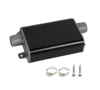 Exhaust Muffler, Stainless Steel Heater Silencer, Alluminio Lega Noise Reducer, Sturdy Anti-Rust Build, Easy Installation Design, Ideal for Truck, Auto, Air Heater, Vehicle Use, Silver/Black/Blue